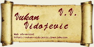 Vukan Vidojević vizit kartica